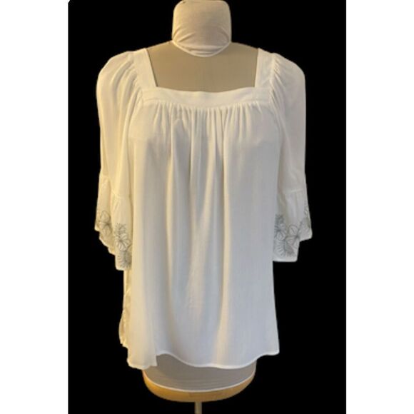 Ruby Rd. Square Neck Lightweight Babydoll Top Sz. PXL Feminine Breezy - Picture 2 of 11